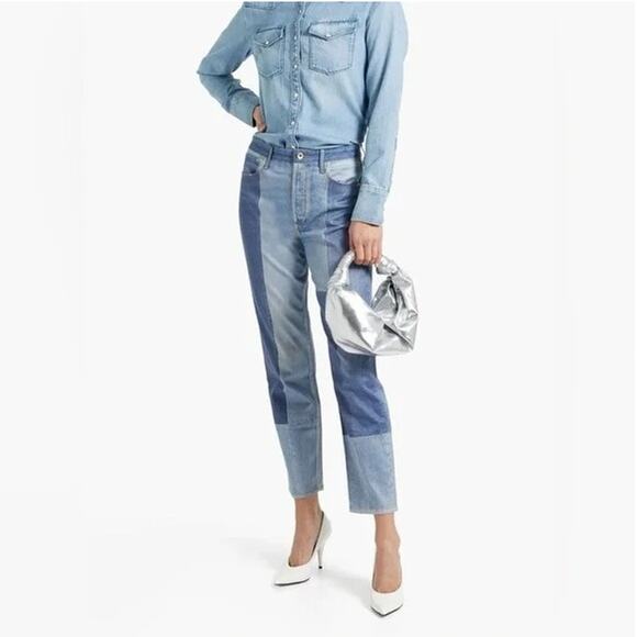 rag & bone Denim - NWOT Rag & Bone Nina Miramar Patchwork Slim Leg High Rise Pants Jeans Size 25